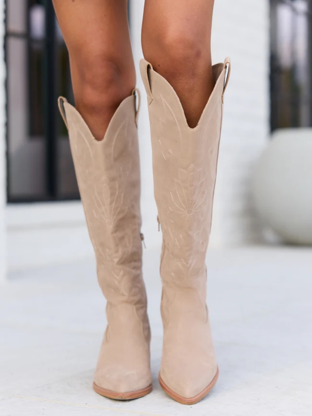 Shania Tan Tall Cowboy Boots